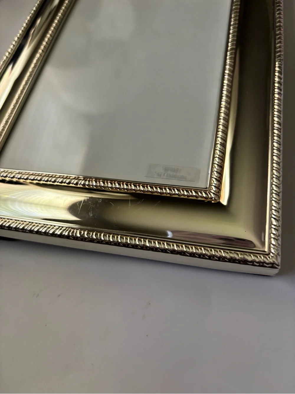 Vintage Waterford Silver-Tone Rope-Trim Picture Frame 5x7”